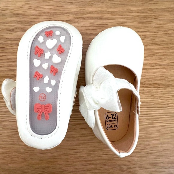Meckior Infant Baby Girls Soft Sole 
Toddler white dress shoes 6-12 months - Picture 3 of 3